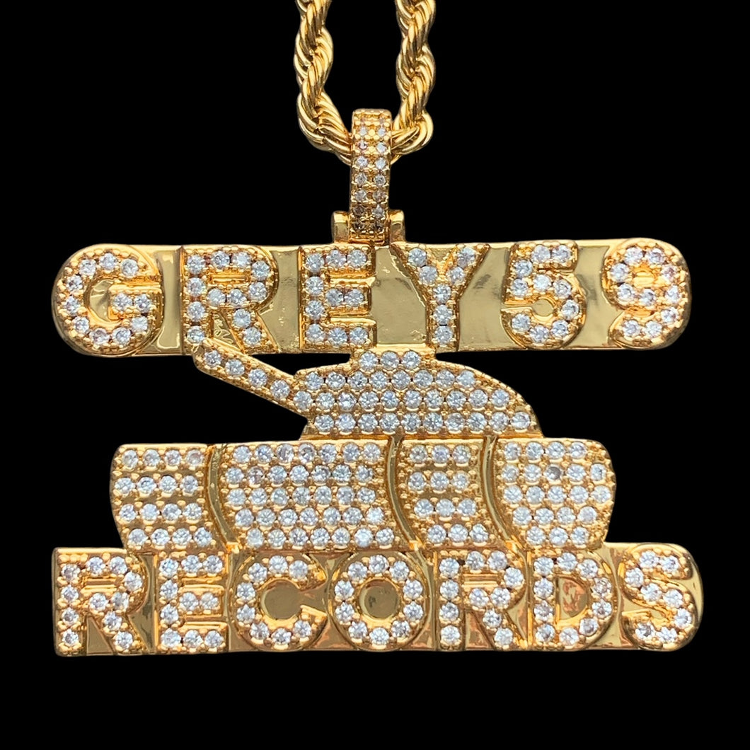 Iced Gold 'G59 Tank' Necklace