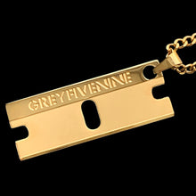 Load image into Gallery viewer, Gold &#39;SUICIDEBOYS Razor&#39; Necklace
