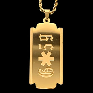 Gold 'G59 Razor' Necklace