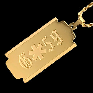 Gold 'G59 Razor' Necklace