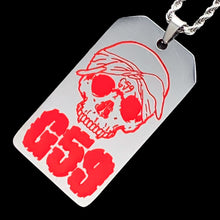 Load image into Gallery viewer, Red &#39;G59 Toe Tag&#39; Necklace
