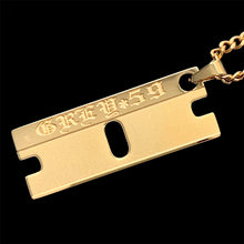 Load image into Gallery viewer, Gold &#39;$uicideboy$ Razor&#39; Necklace
