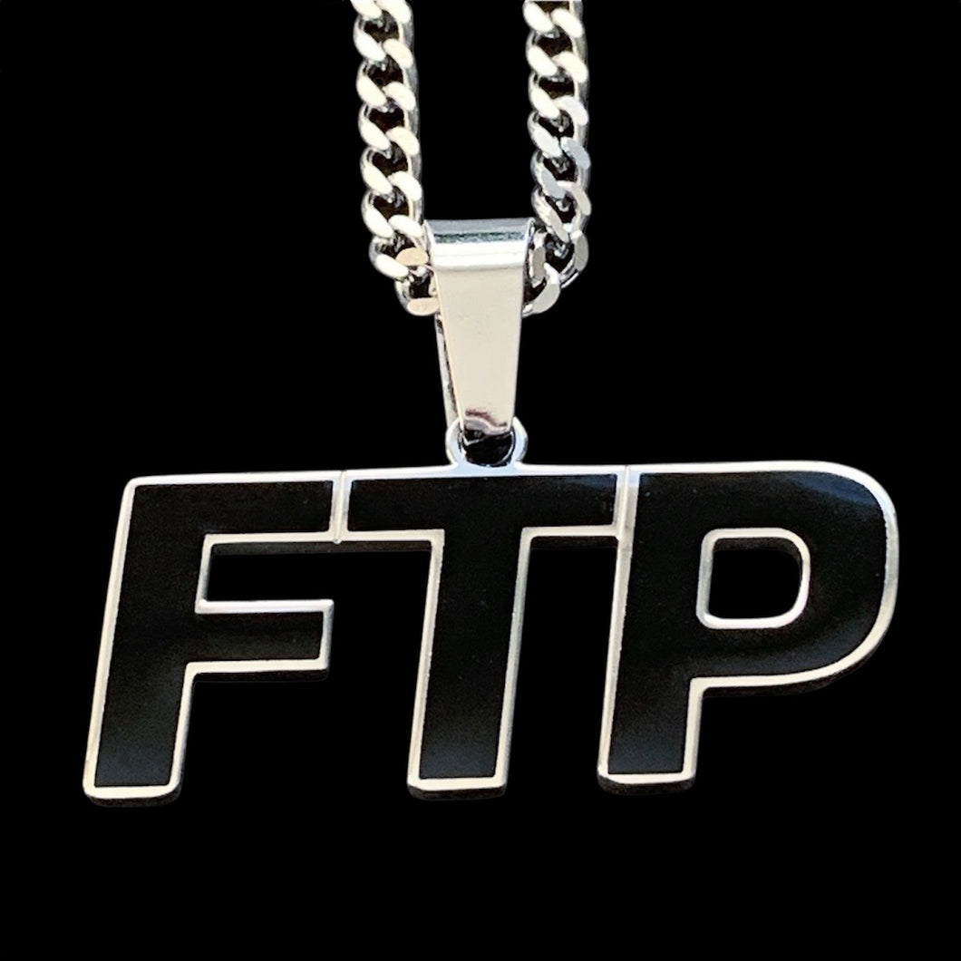 Black 'FTP' Necklace
