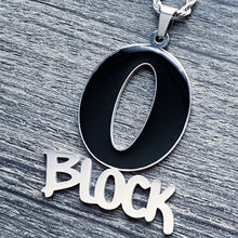 Load image into Gallery viewer, Black &#39;O Block&#39; Necklace
