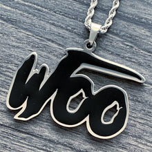 Load image into Gallery viewer, Black &#39;WOO&#39; Necklace
