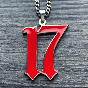 Red '17' Necklace