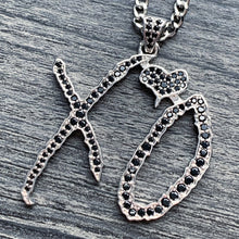 Load image into Gallery viewer, Iced Black &#39;XO&#39; Necklace
