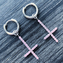 Load image into Gallery viewer, Pink &#39;Cross&#39; Earring
