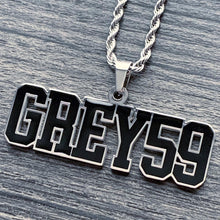 Load image into Gallery viewer, Black 'Grey59' Necklace

