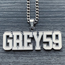 Load image into Gallery viewer, Etched &#39;Grey59&#39; Necklace
