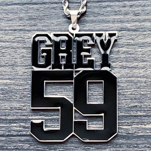 Black 'GREY59' Necklace
