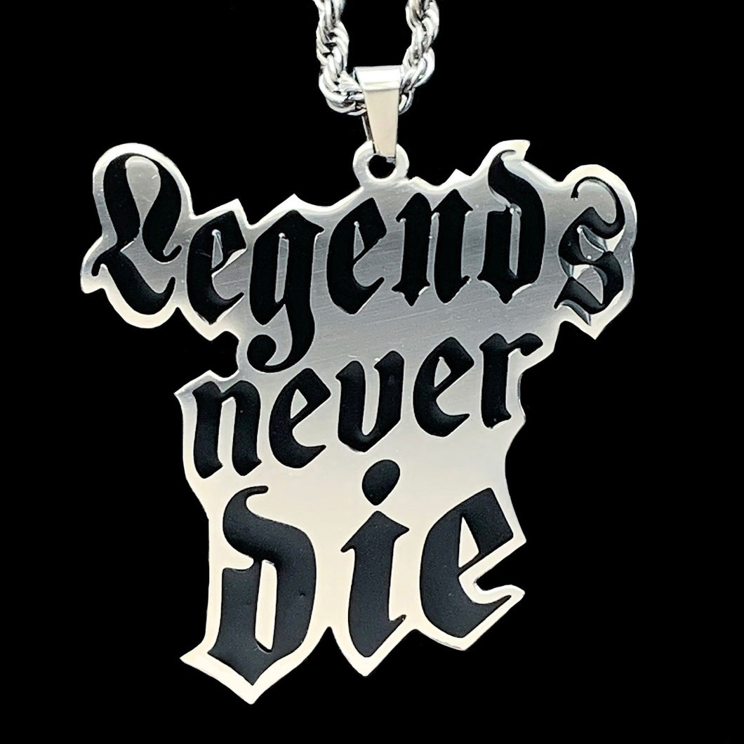 Black 'Legends Never Die' Necklace