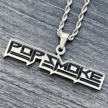 Load image into Gallery viewer, Black &#39;Pop Smoke&#39; Necklace
