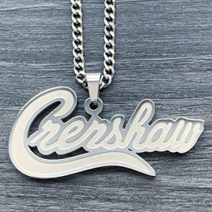 Etched 'Crenshaw' Necklace