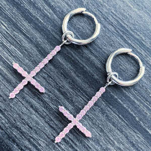 inverted cross earrings lil peep  OFF51 Free Delivery