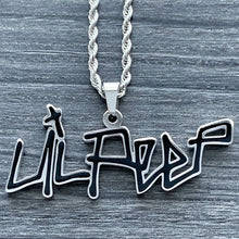 Load image into Gallery viewer, Black &#39;Lil Peep&#39; Necklace
