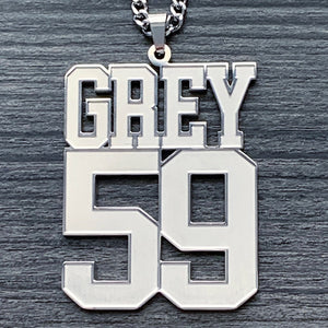 Etched 'GREY59' Necklace