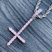 Load image into Gallery viewer, Pink &#39;Cross&#39; Necklace

