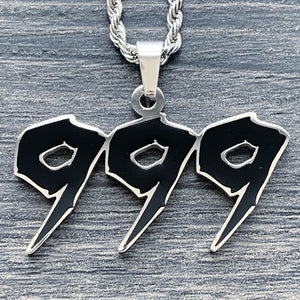 Black 'Triple 9' Necklace