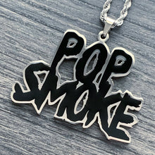 Load image into Gallery viewer, Black &#39;POP SMOKE&#39; Necklace
