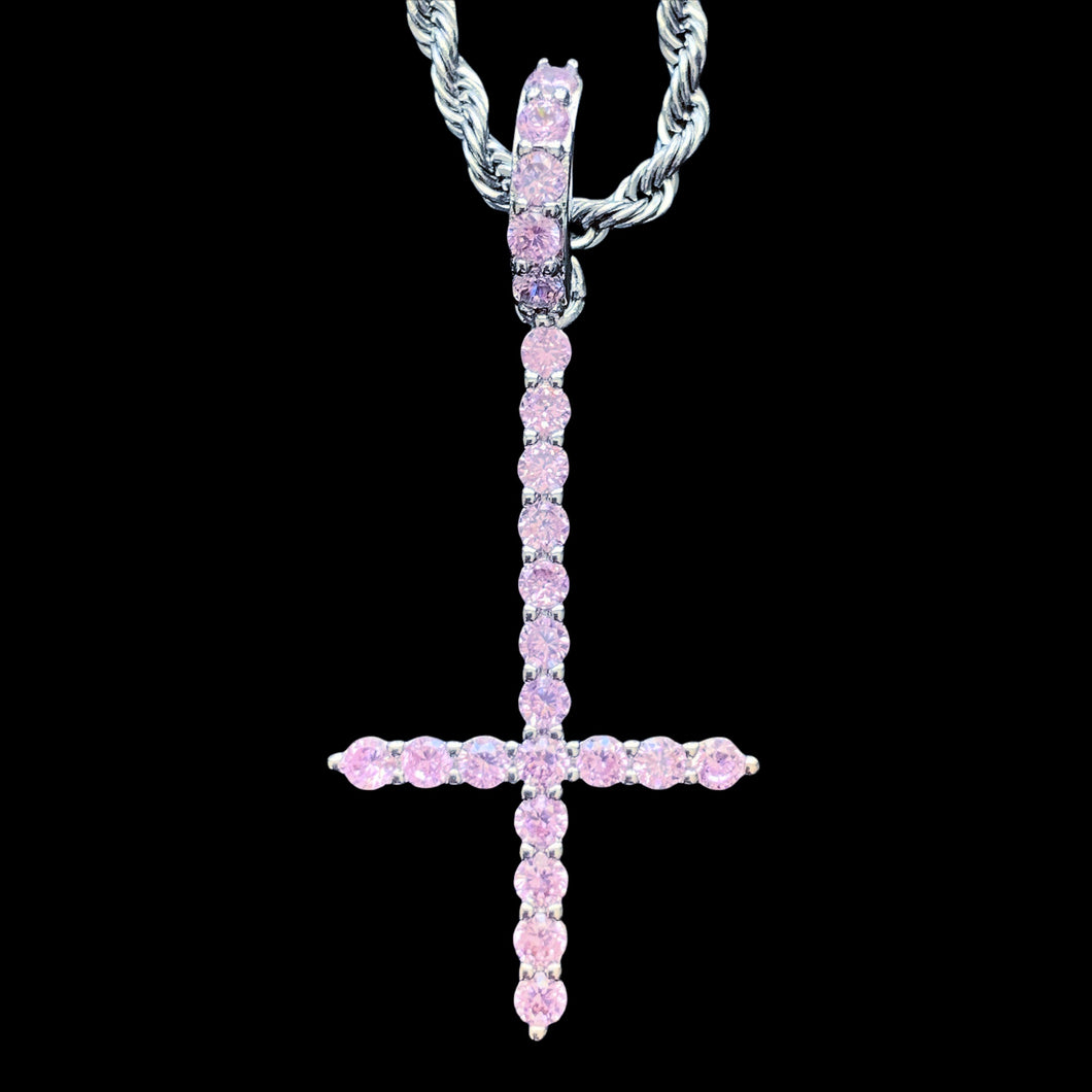 Pink 'Cross' Necklace
