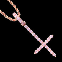 Load image into Gallery viewer, Rose &#39;Cross&#39; Necklace

