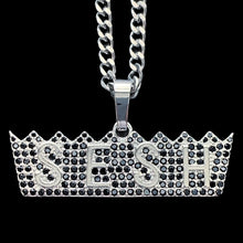 Load image into Gallery viewer, Iced Black &#39;SESH Crown&#39; Necklace

