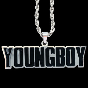 Black 'YOUNGBOY' Necklace