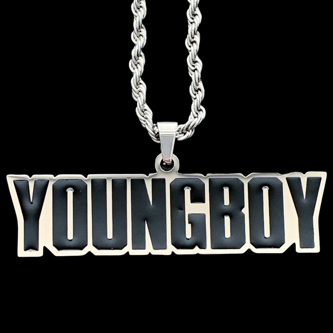 Black 'YOUNGBOY' Necklace