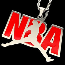 Load image into Gallery viewer, Red &#39;NBA&#39; Necklace

