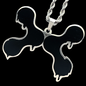 Black 'DXXM Life' Necklace