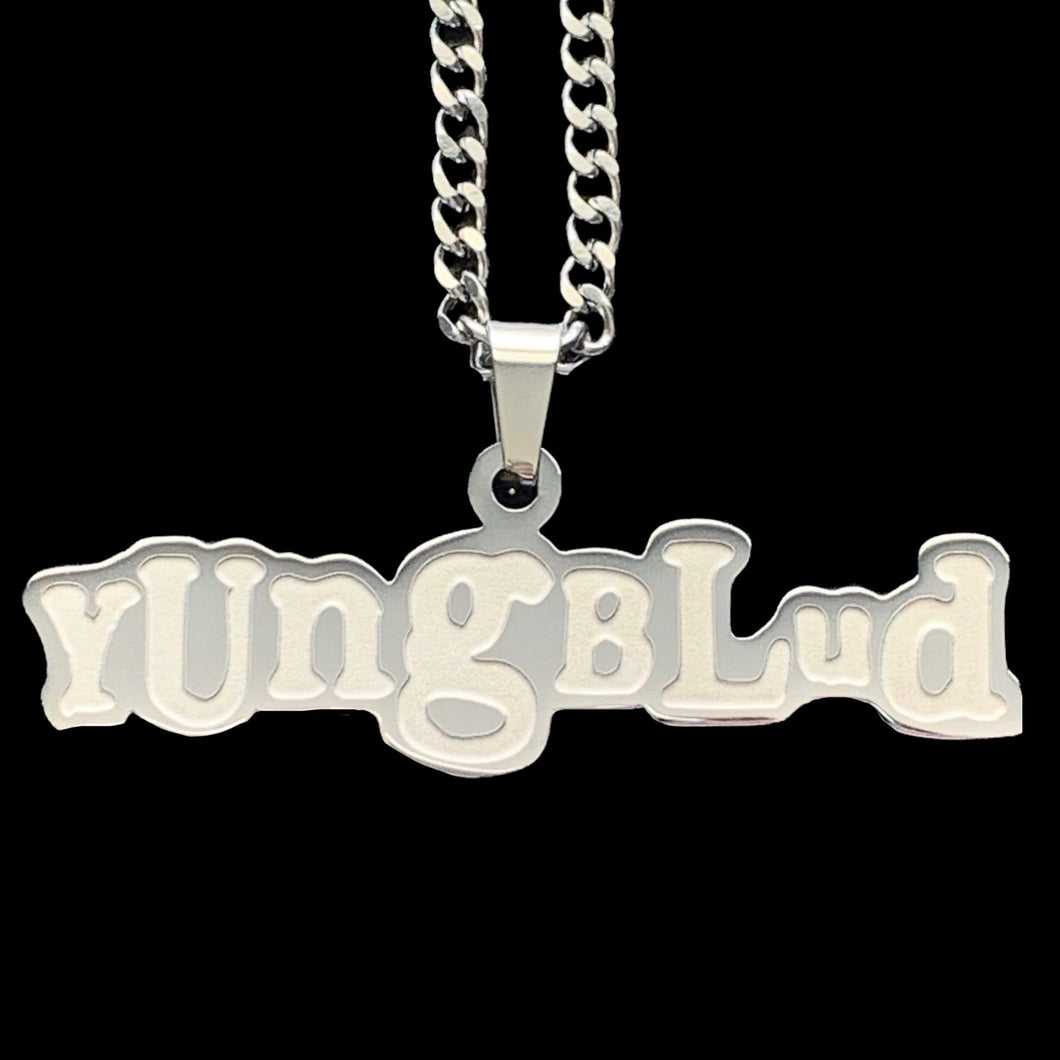 Etched 'yUngbLud' Necklace