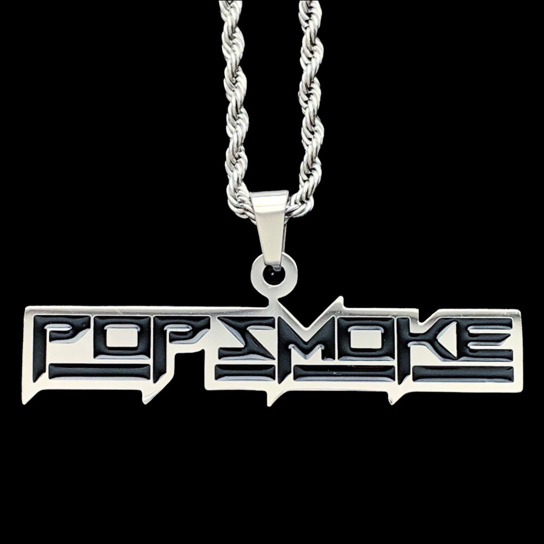 Black 'Pop Smoke' Necklace