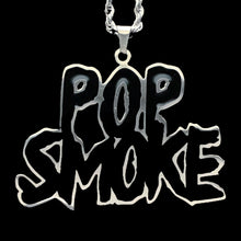 Load image into Gallery viewer, Black &#39;POP SMOKE&#39; Necklace
