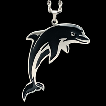 Load image into Gallery viewer, Black &#39;Dolphin&#39; Necklace
