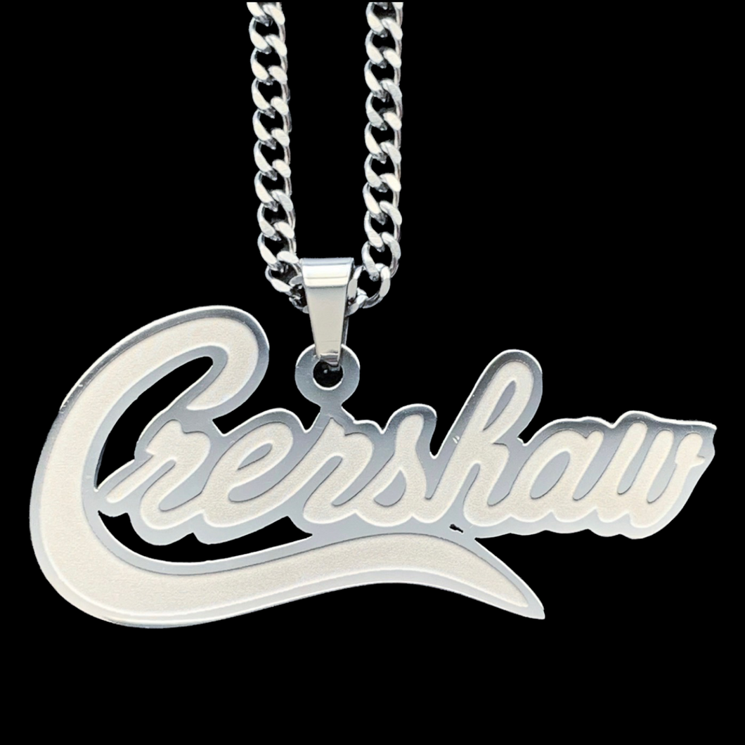 Etched 'Crenshaw' Necklace
