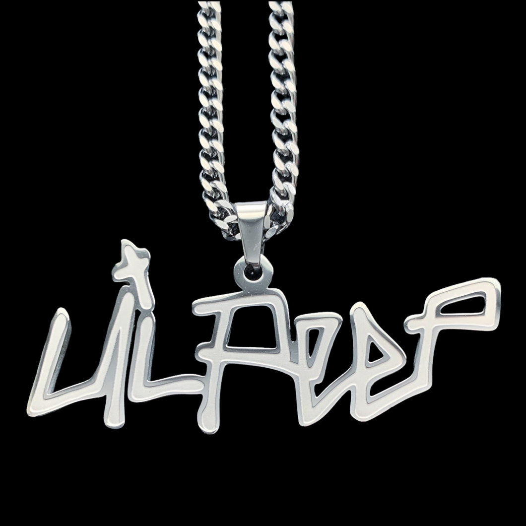 Etched 'Lil Peep' Necklace