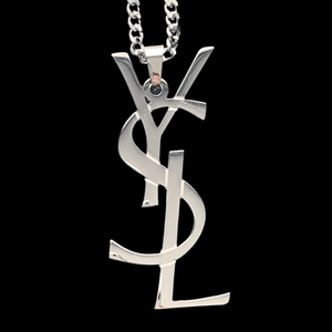 SOLD OUT】YSL Yves Saint Laurent Vintage Heart Choker Necklace Silver –  Bujor Japan