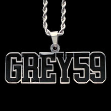 Load image into Gallery viewer, Black 'Grey59' Necklace

