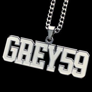 Etched 'Grey59' Necklace