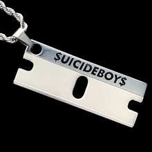 Load image into Gallery viewer, Black &#39;SUICIDEBOYS Razor&#39; Necklace
