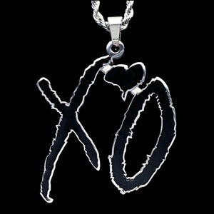 Black 'XO' Necklace