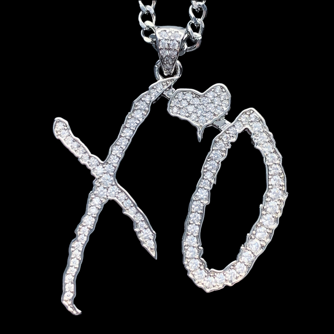 Large Iced Out XO Chain offers Set