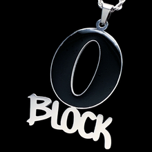 Load image into Gallery viewer, Black &#39;O Block&#39; Necklace
